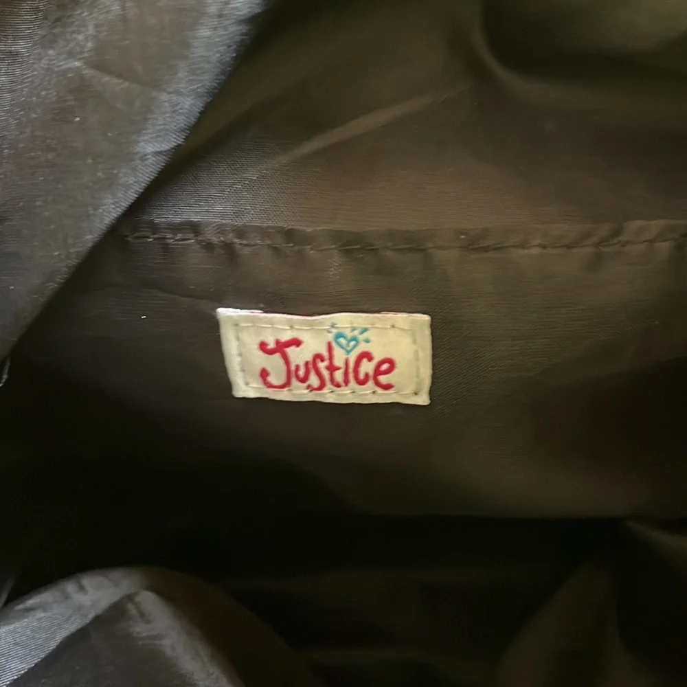 JUSTICE “JUST BE YOU” SEQUIN COMPUTER SCHOOL BAG BLACK YELLOW